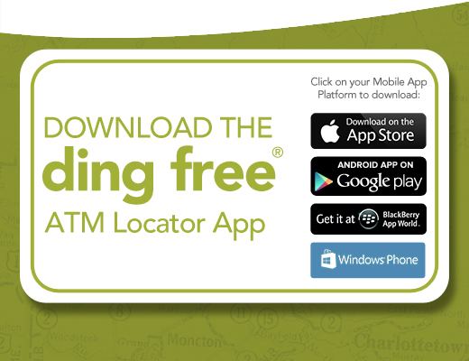 Download the Ding Free ATM Locator App at ding-free.ca